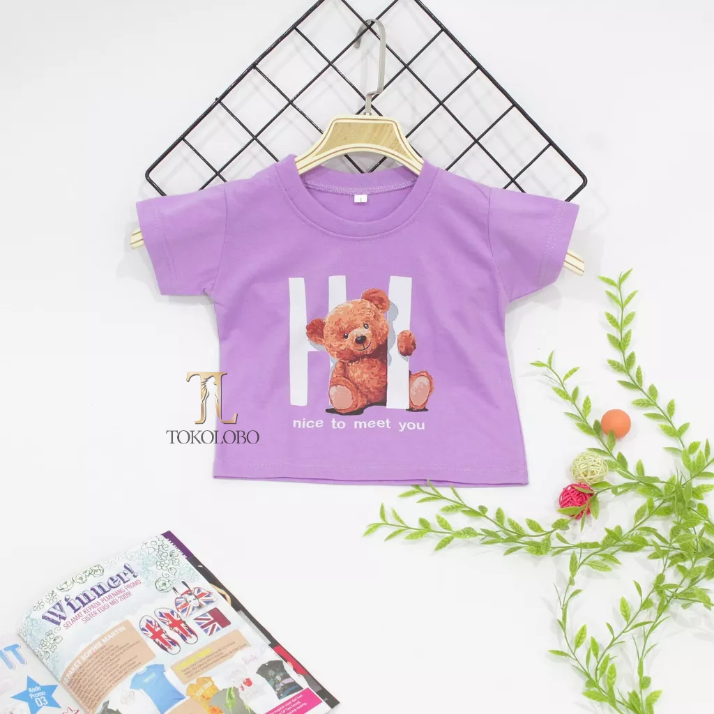 tokolobo Tshirt Anak NTMY Bear Print (Size 1 - 4)