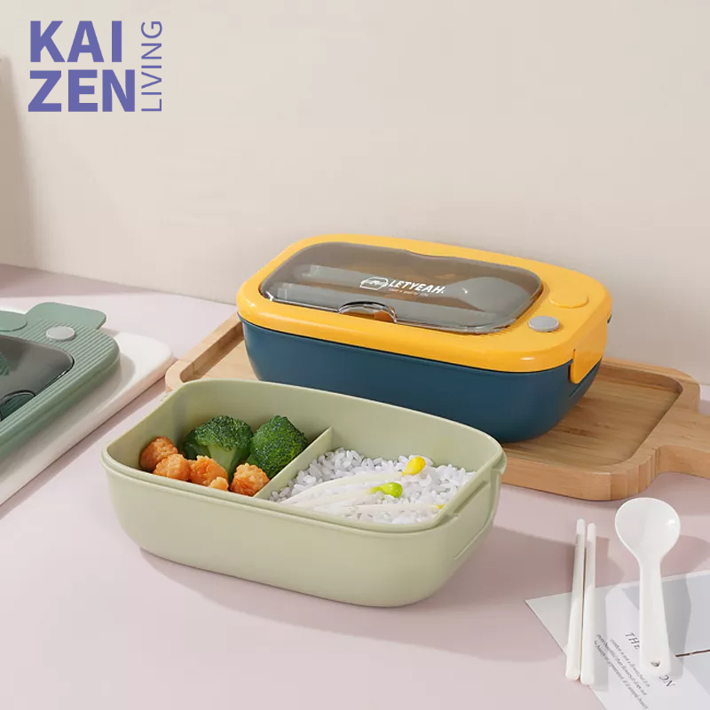 Letyeah &amp; Kaizenliving Kotak Bekal kotak makan 2 sekat Lunch Box BPA Free Anti Bocor