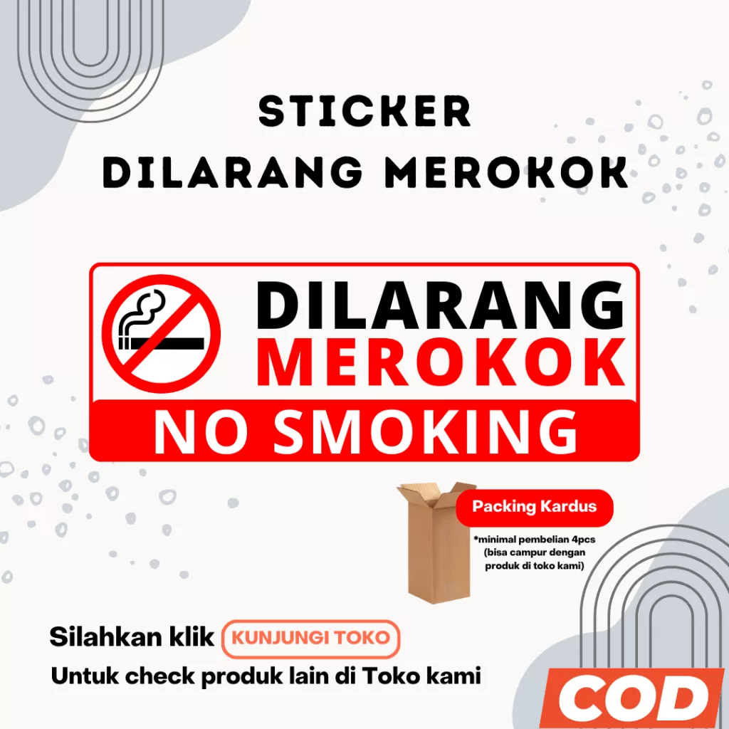 

Stiker Dilarang Merokok / Sticker No Smoking