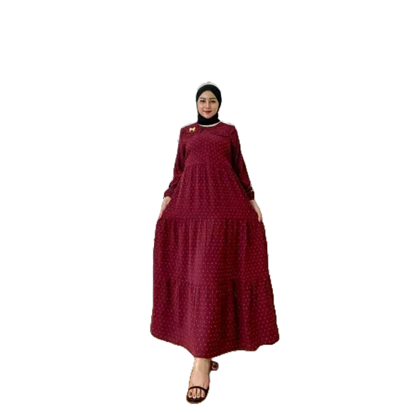 Dress wanita fashion muslim gamis crinkle uragiri