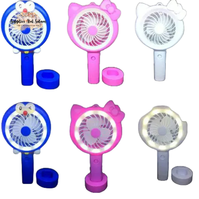 KIPAS MINI LED USB FAN KARAKTER DORAEMON / HELLO KITTY / BUNNY / MINION