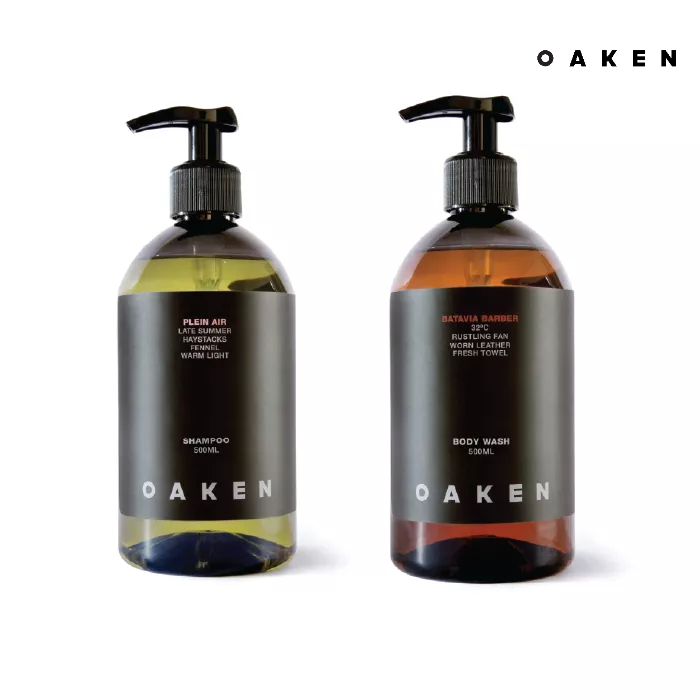 OAKEN LAB - Body Wash Batavia Barber + Shampoo Plein Air Bundle - 500ml