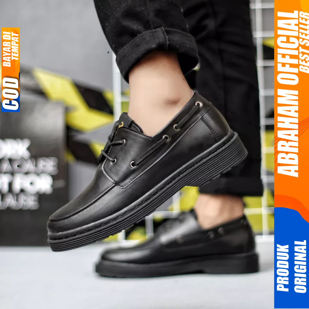 Sepatu Formal Docmart Low Boots Hitam Pantofel Kerja Pria