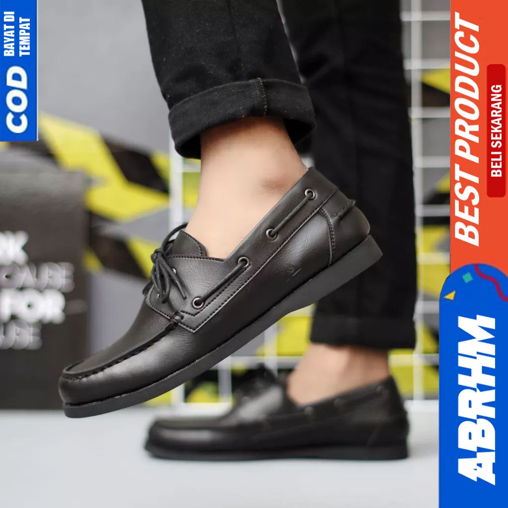 ABRHM Sepatu Formal Hitam Casual Kerja Pantofel Pria