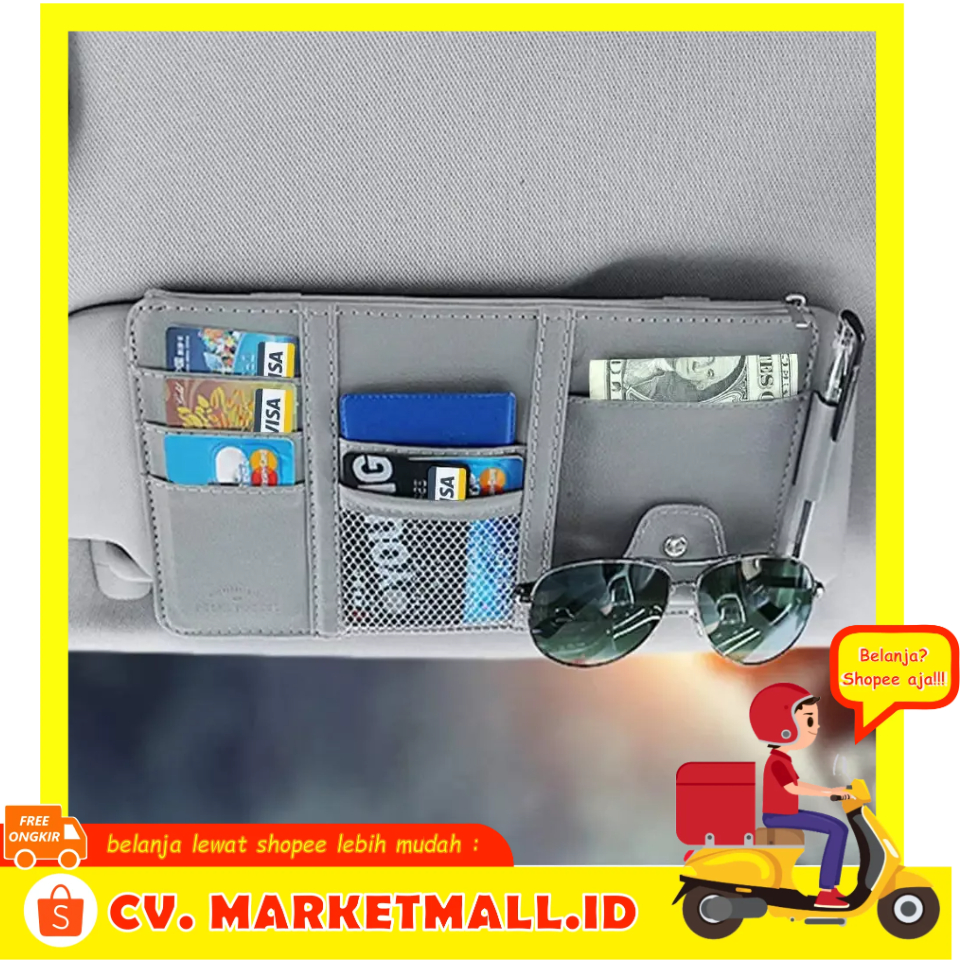 Kantong Penyimpanan Rak Organizer Multi-Saku Ponsel Dokumen Kacamata Kartu Tiket Pena Aksesoris Interior Mobil SuDeLi CP05 - 7RRSHCBK