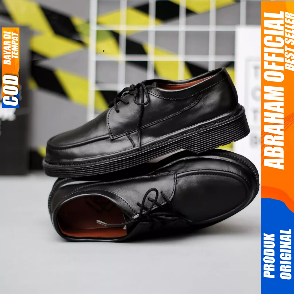 Sepatu Formal Docmart Low Boots Hitam Pantofel Kerja Pria