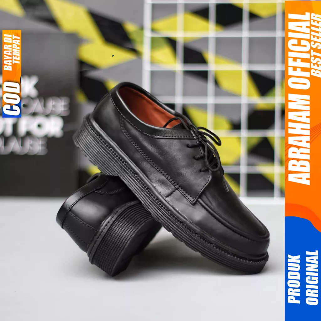 Sepatu Formal Docmart Low Boots Hitam Pantofel Kerja Pria