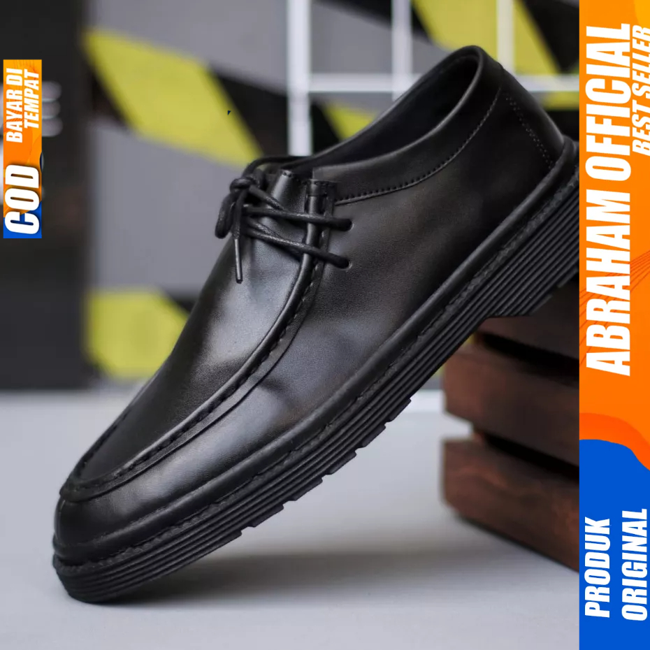 Sepatu Formal Pantofel Hitam Docmart Pria