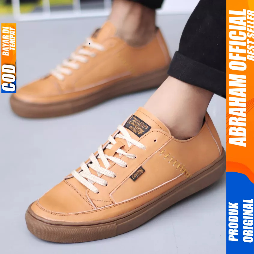 Sepatu Casual Formal Hitam Kulit Asli Kerja Pria