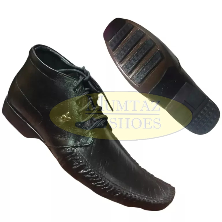 Sepatu Boot Kerja Hitam Tali | SepatuPantopel Kantor Pria Kulit | Pantopel Playboy Nyaman Anti Licin