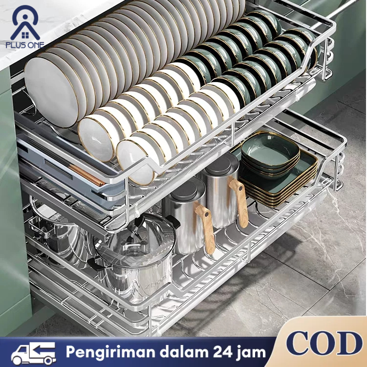 RAK PIRING TARIK RAK MANGKUK RAK PIRING UNTUK KABINET RAK PIRING TARIK STAINLESS RAK PIRING TARIK