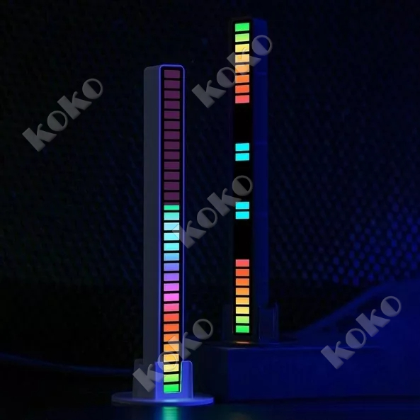 【Penjual Lokal】Lampu LED RGB Bar Strip Spectrum Audio Indicator Music Sound Control Lamp Music Atmosphere Light