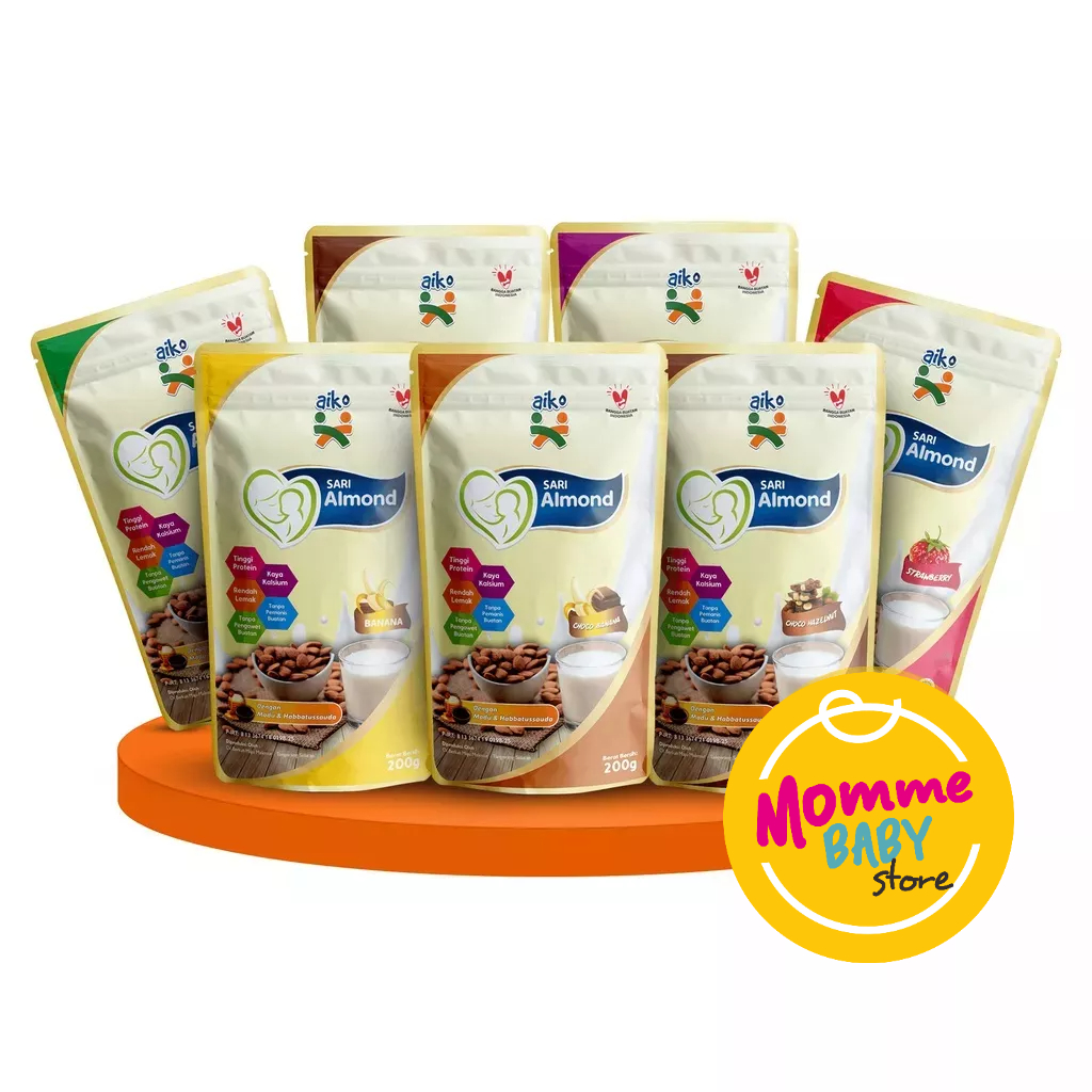 AIKO Susu Sari Almond plus Oatmeal - 200gr Susu Aiko