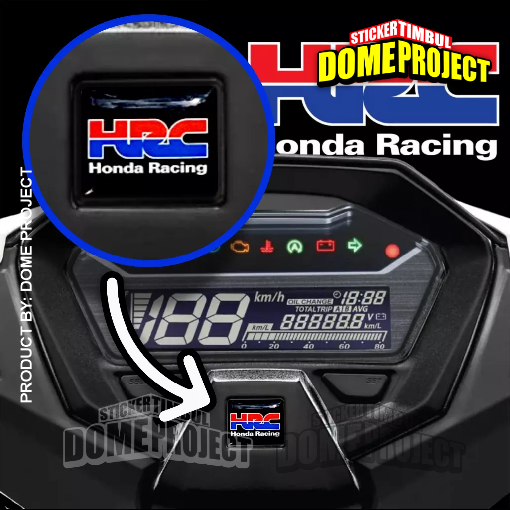 EMBLEM SPIDOMETER HONDA STIKER TIMBUL AKSESORIS MOTOR STICKER SPEEDOMETER