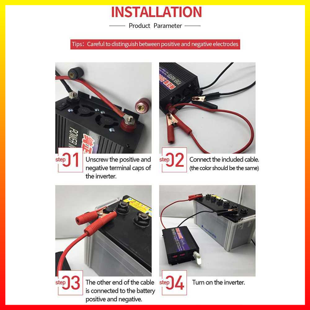 Kualitas Tinggi Single Phase Mppt  Car Power Inverter Gelombang Sinus Murni DC 12V to AC220V 1000W Taffware NBQ1000W - OMCI08BK