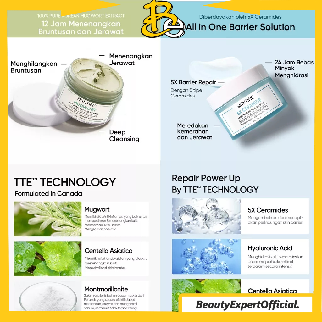 ⭐️ Beauty Expert ⭐️ SKINTIFIC - Barrier Moisture Gel | Mugwort Clay Mask | Ceramide Barier Moist