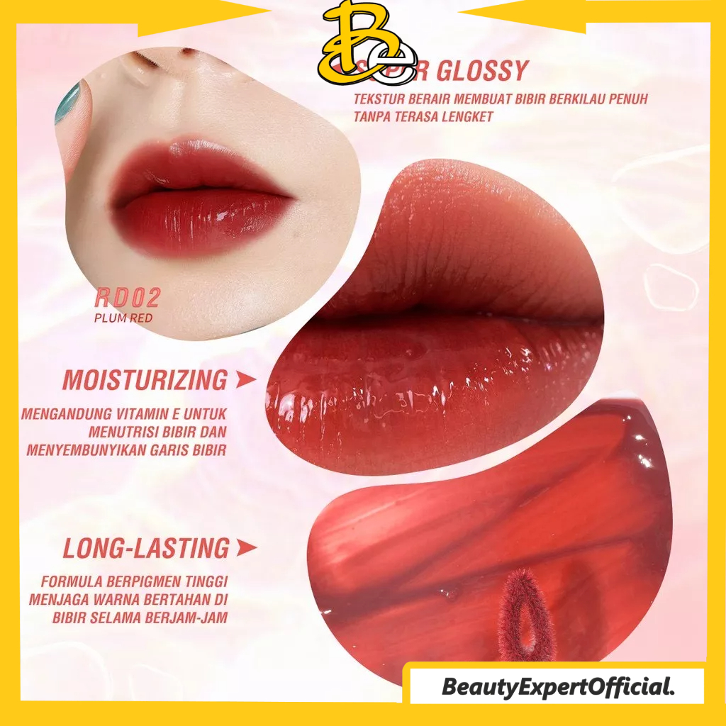 ⭐️ Beauty Expert ⭐️ PINKFLASH Watery Glam Lip Gloss Super Glossy PF-L09 - Lip Tint High Quality Moisturizing