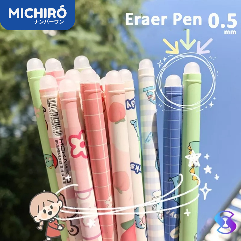 

Michiro Pena Pulpen Bisa Dihapus Tinta Hitam Erasable Pen Isi 12 Pcs / Pulpen Gel Tinta Bisa Dihapus / Erasable Pen Motif Karakter / Pulpen Mekanik Eraseable Motif Lucu / Pulpen Ajaib Bisa di Hapus Dog Erasable Gel Pen