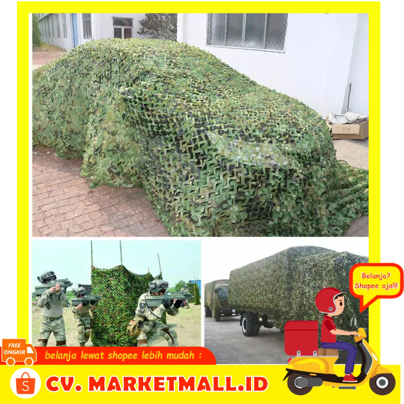 Tenda Jaring Kamuflase  Jaring Berkemah Luar Ruangan Camping Militer Camouflage Net 2x2.8 M VILEAD SG0023 - OMSEK0CO