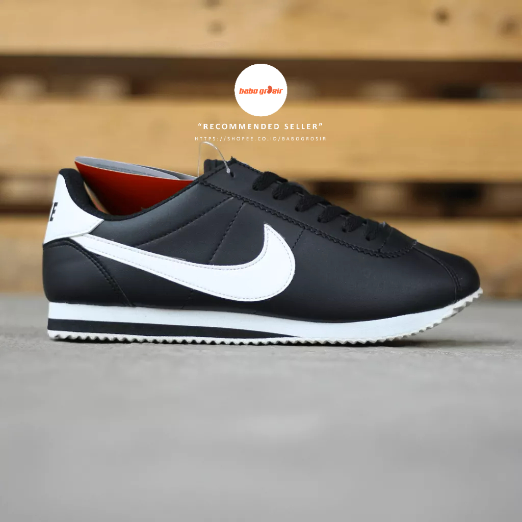 PROMO Nike Cortez Black White Happy Birthday Premium Include Box, Kualitas Mewah, Harga Termurah