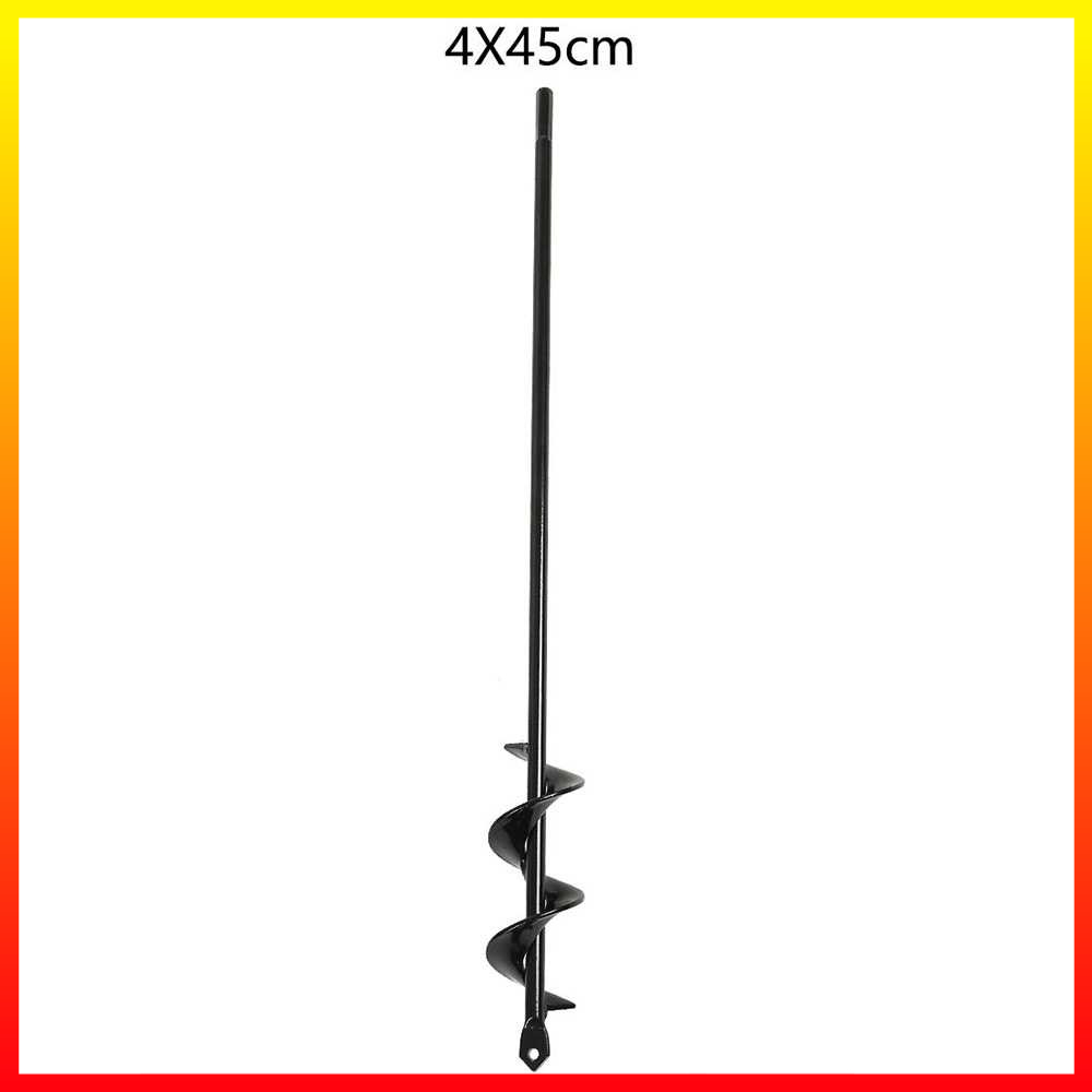 Mata Bor Penggali Tanah Auger Spiral Drill Head 4x45cm Steel Titanium MPT - 7ROTBJBK