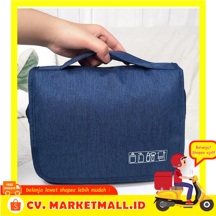 Tas Kosmetik Perjalanan Perlengkapan Mandi Gantung Penyimpanan Kapasitas Besar Tahan Air Pria Wanita CHADESIEL C150 - 7CTP20NB