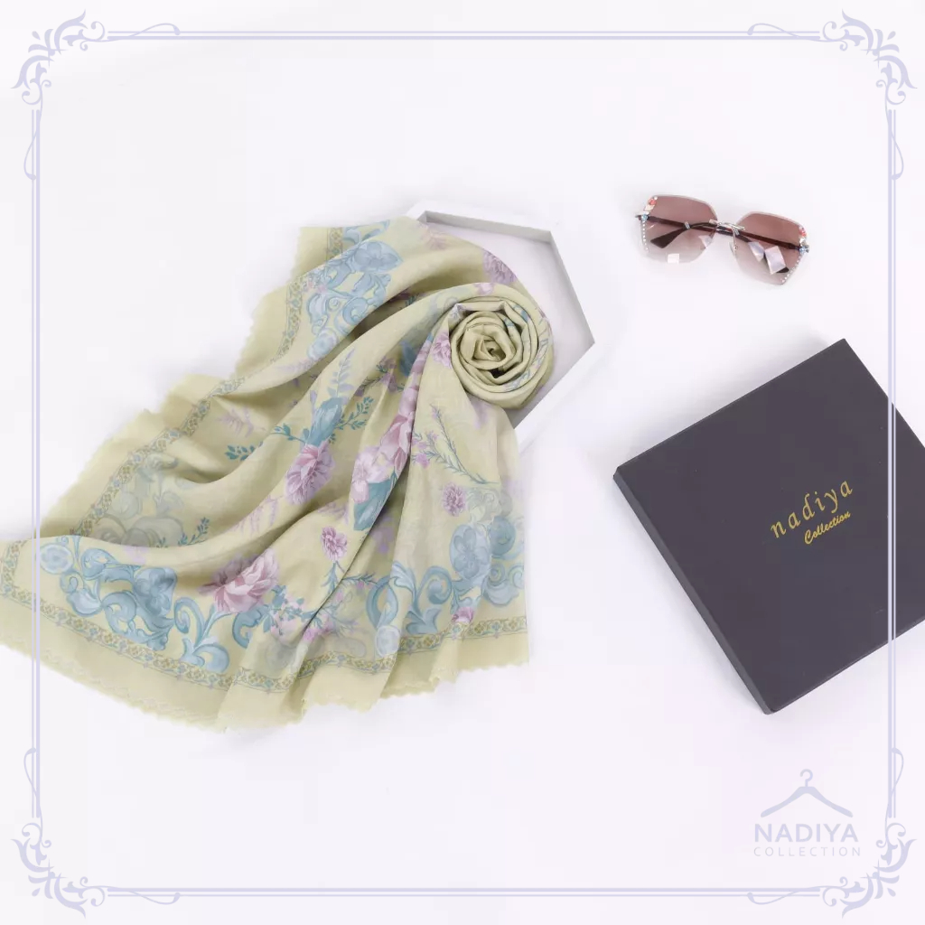 Nada Scarf - Button Voile Sevilla Scarf Series by Nadiya