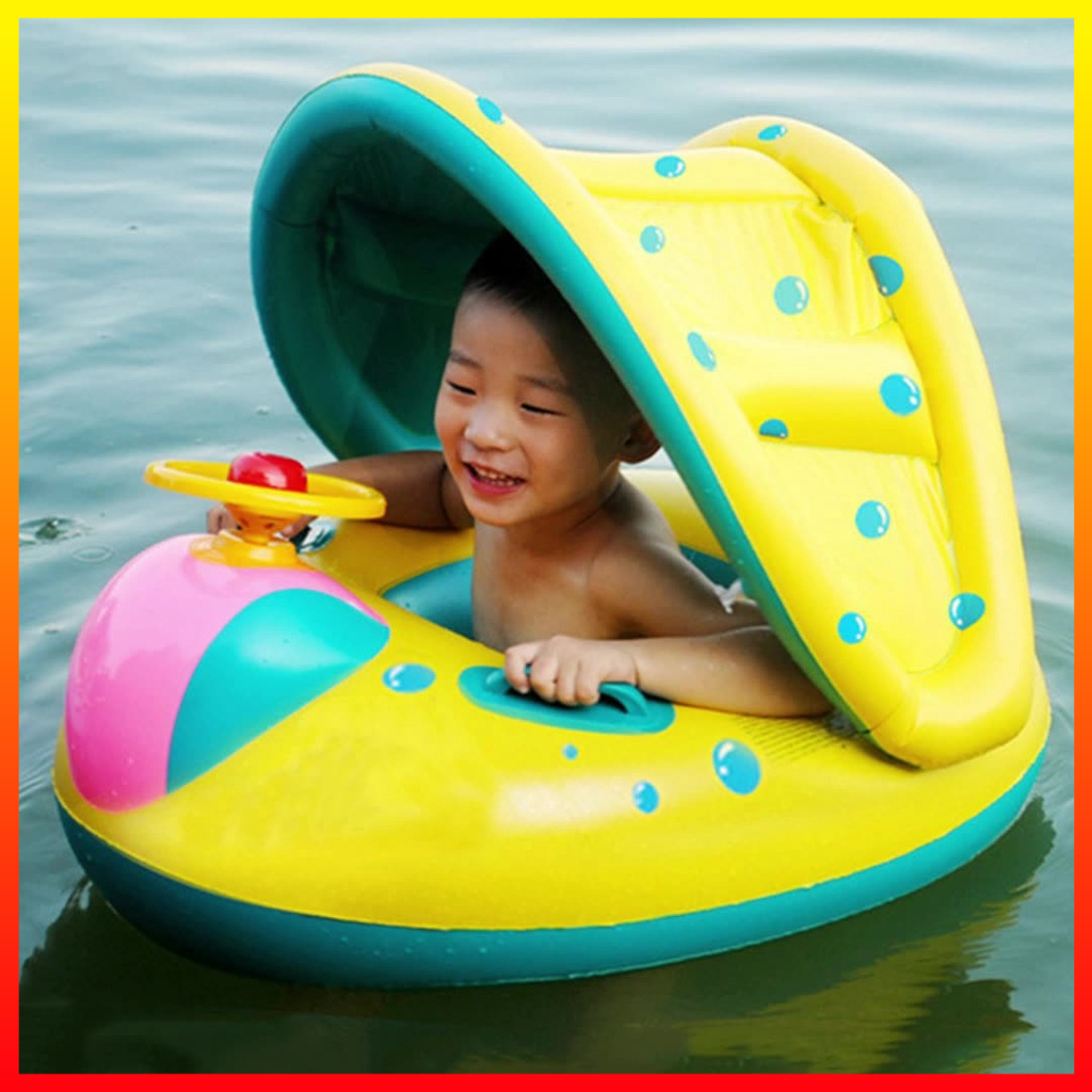 Pelampung Kolam Renang Bayi Desain Penutup Ring Floating with Canopy DHDH - 7CHA2JEW