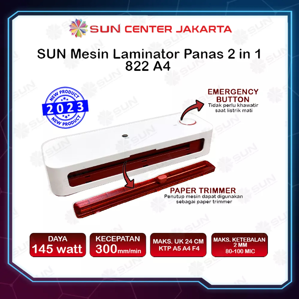 Mesin Laminating A4 / F4 ( 240 mm ) - LME001A4 ( Bisa Laminating Panas dan Laminasi Dingin, untuk KTP, Ijasah, KK, Sertifikat, Akte, Dokumen, Kertas Foto )