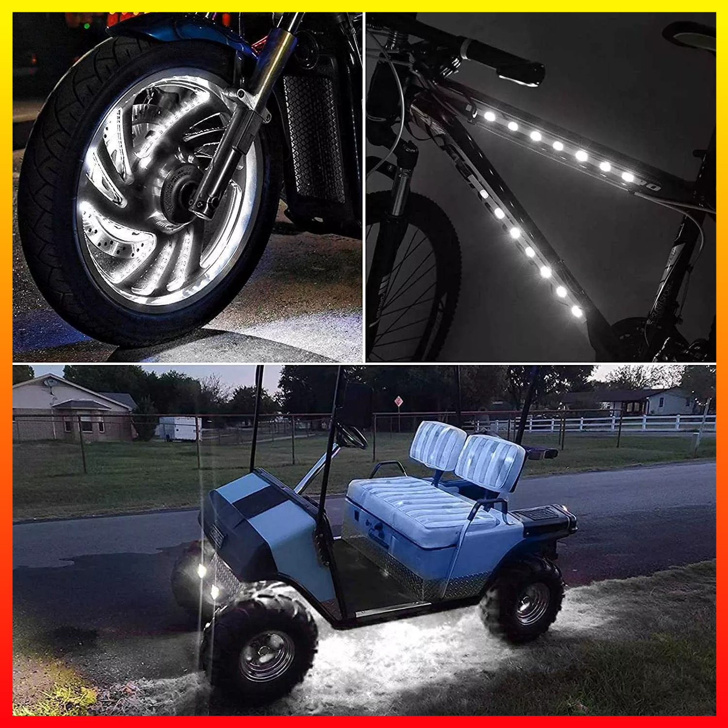 Lampu LED Strip Fleksibel Modifikasi Interior Eksterior Dekorasi Mobil Motor Sepeda Cahaya Terang DC 12V SMD 30 Cm 1PCS Hamy H1230 - 7CLL2PBV