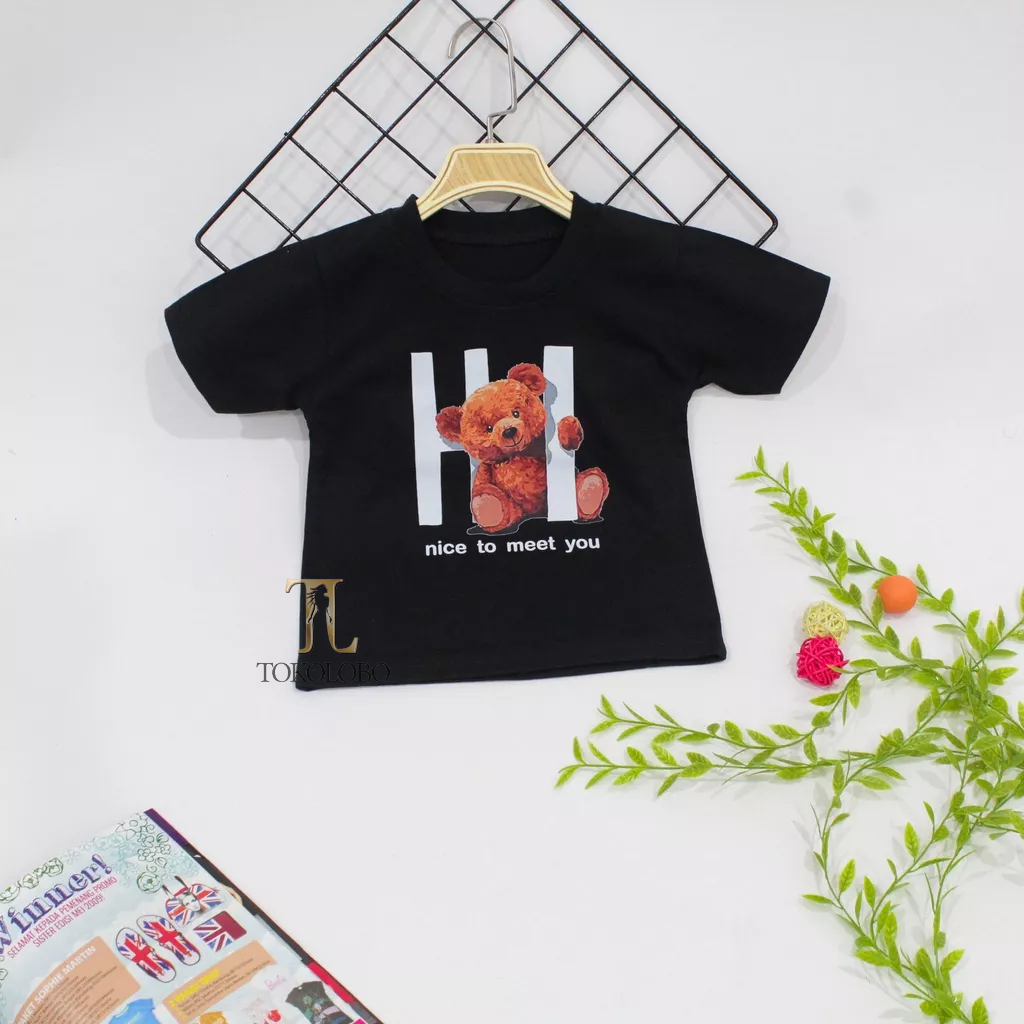 tokolobo Tshirt Anak NTMY Bear DTF Print (Size 6 - 10)