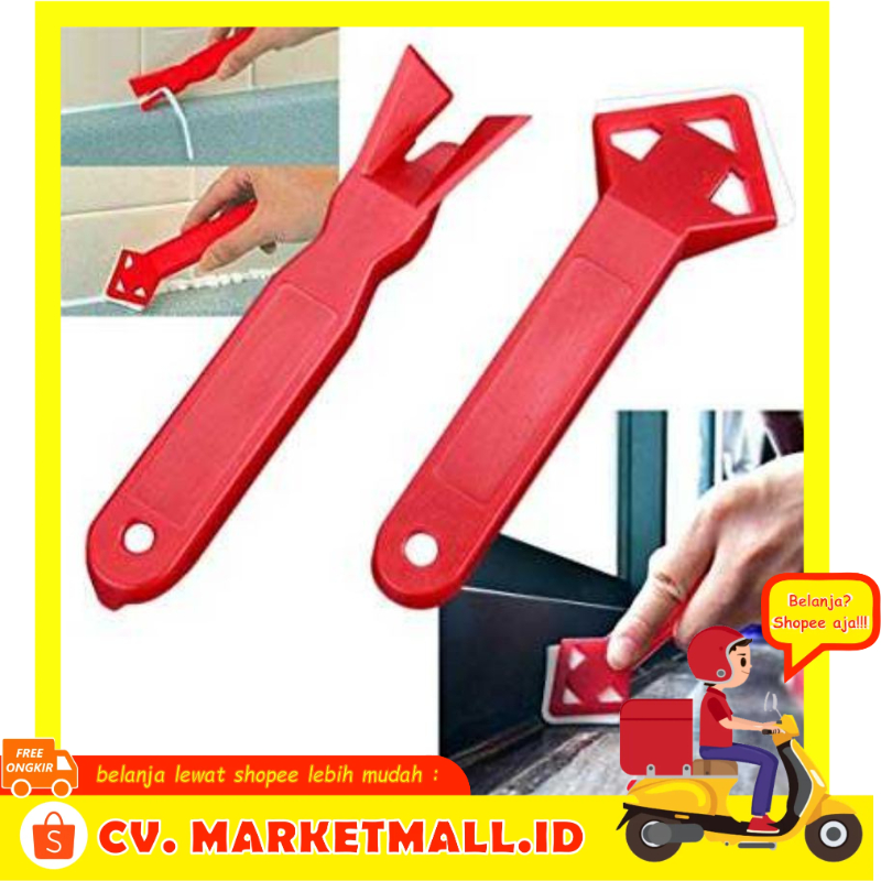 2 Pcs Silikon Kaca Sealant Remover Alat Pengikis Dempul Spatula Perapi Sekop Pembersih Lem Balight - 7RHA1TRE