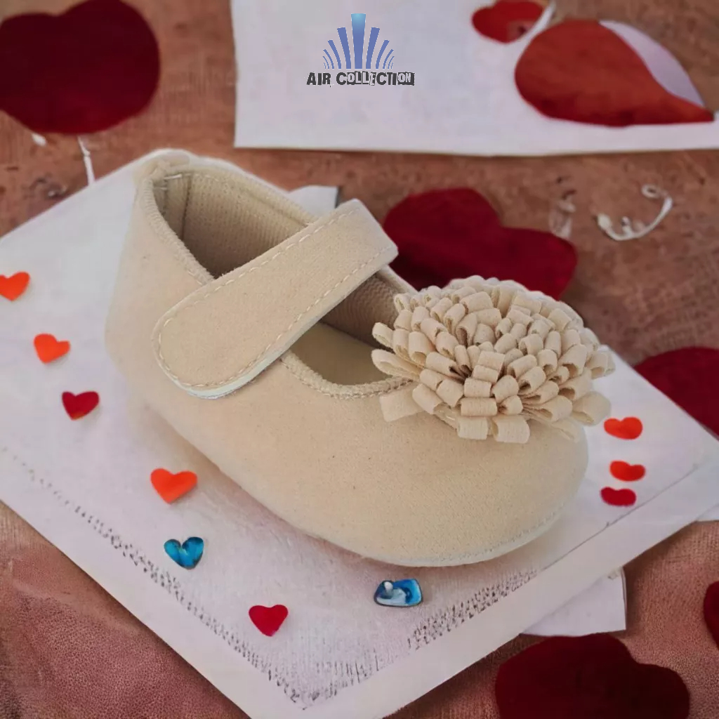 Sepatu Bayi Perempuan Bunga Edelweis 0 12 Bulan Murah Sepatu Anak Lucu