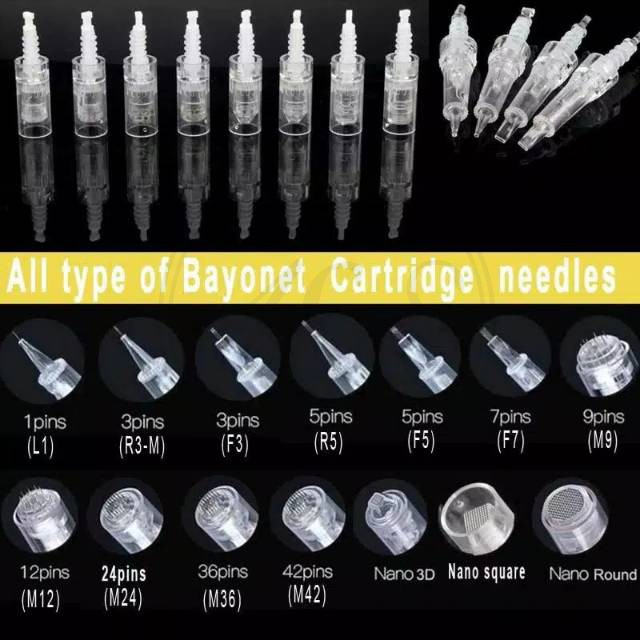 Jarum Dermapen Ulir (Bayonet) Nano 1P/3P/5P/7P Pin Needle Dr Pen MYM M5 M7 BB Glow Bbglow alis bibir Best