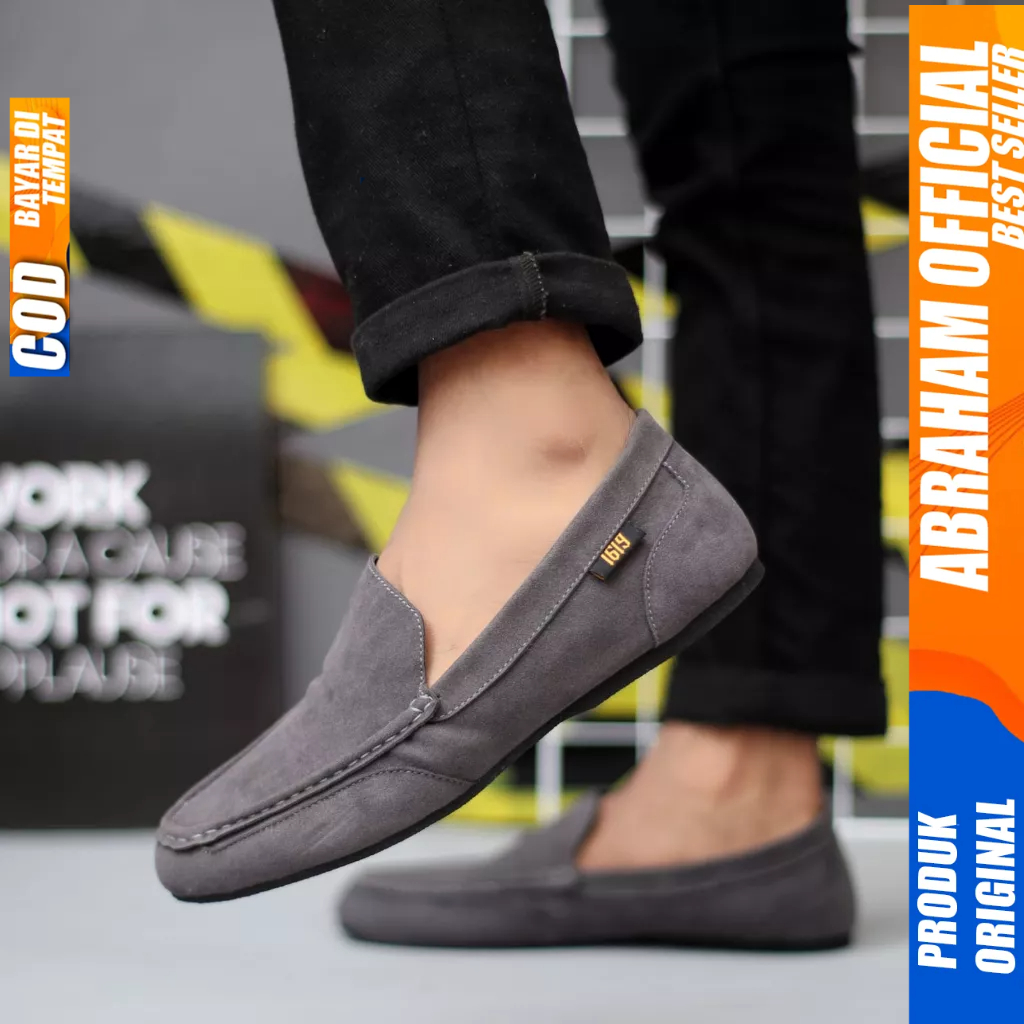 Sepatu Casual Slip On Slop Hitam Pria