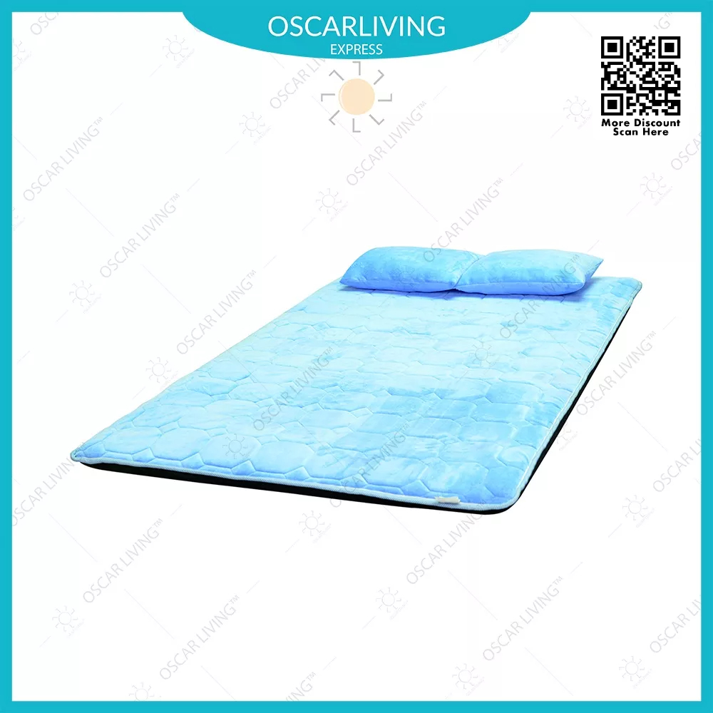 Uniland Kasur Gulung Sherina + 2 Bantal + Tas Ukuran 140 x 200 Cm/ Kasur Lipat Busa / Kasur Lantai /