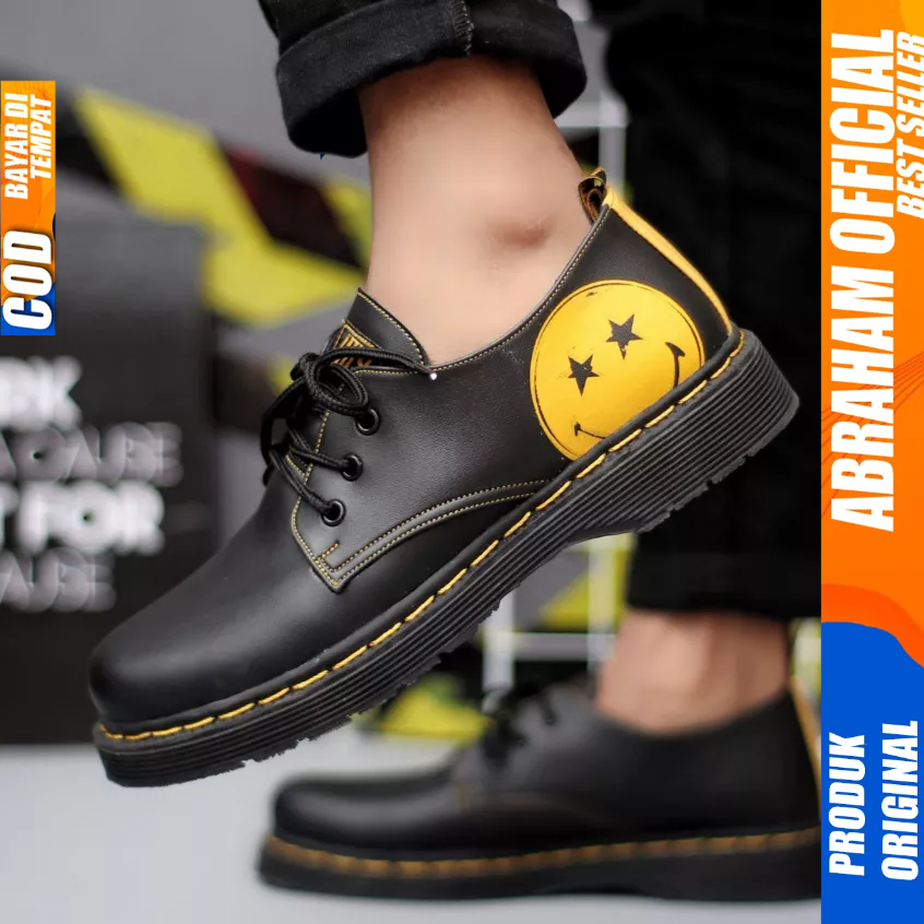 Sepatu Pantofel Docmart Low Boots Hitam Formal Kerja Pria