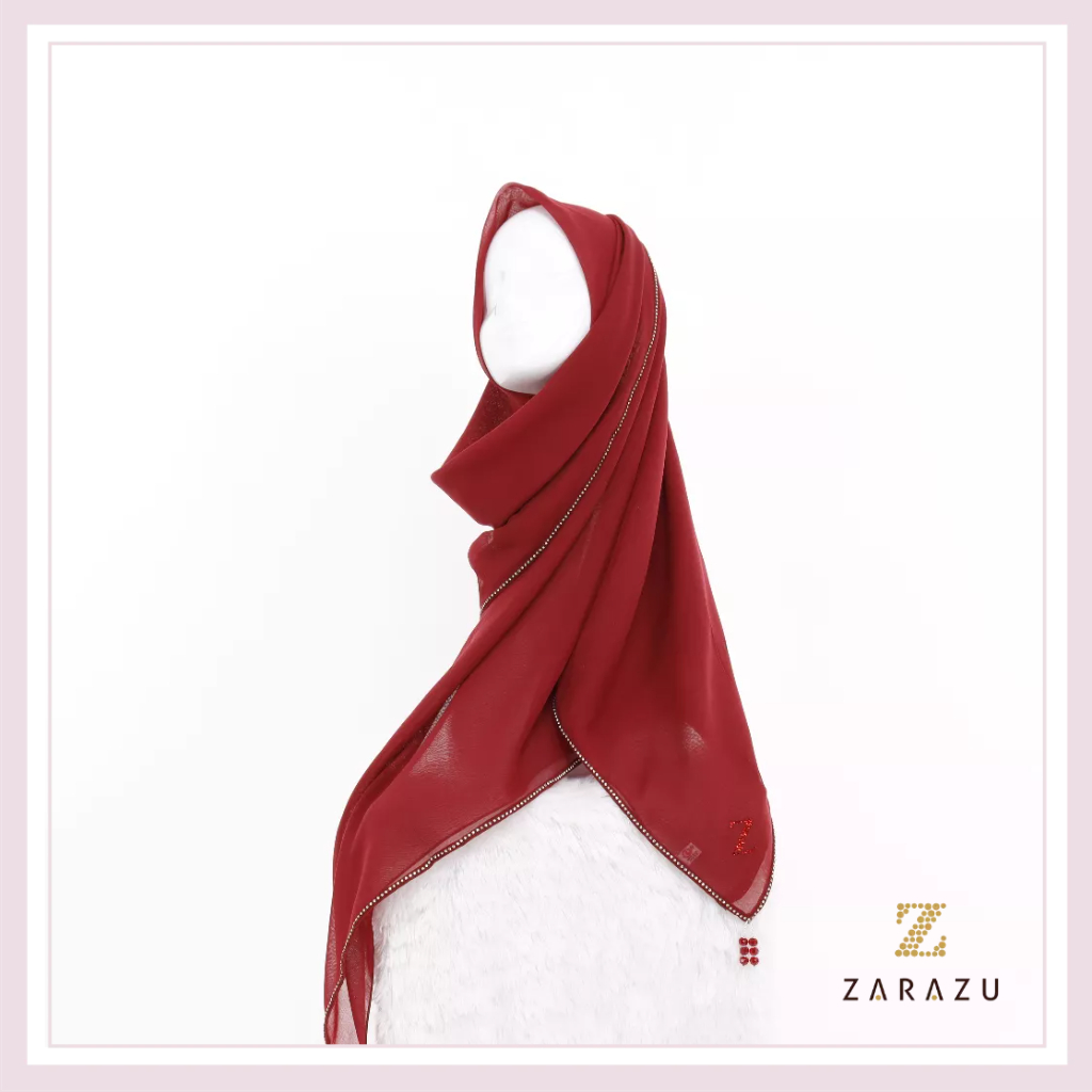 SARAH Scarves - Rindu Rya  Baraba Scarf Paris Japan Diamond Premium by Zarazu [ Pastel Series ]
