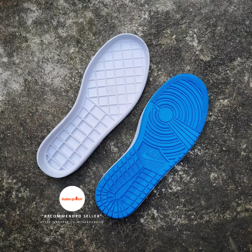 Outsole Nike Air Jordan 1 Retro Warna dan Size Lengkap, Size Kecil dan Size Besar hingga 44/45. Bahan Karet Rubber Kualitas Import Lentur dan Tidak Licin. Cocok untuk Repair Sepatu