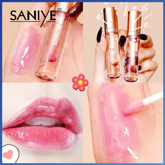 SANIYE Lip Oil Moisturizing Transparent Lip Gloss Magic Flower Lip Balm S06