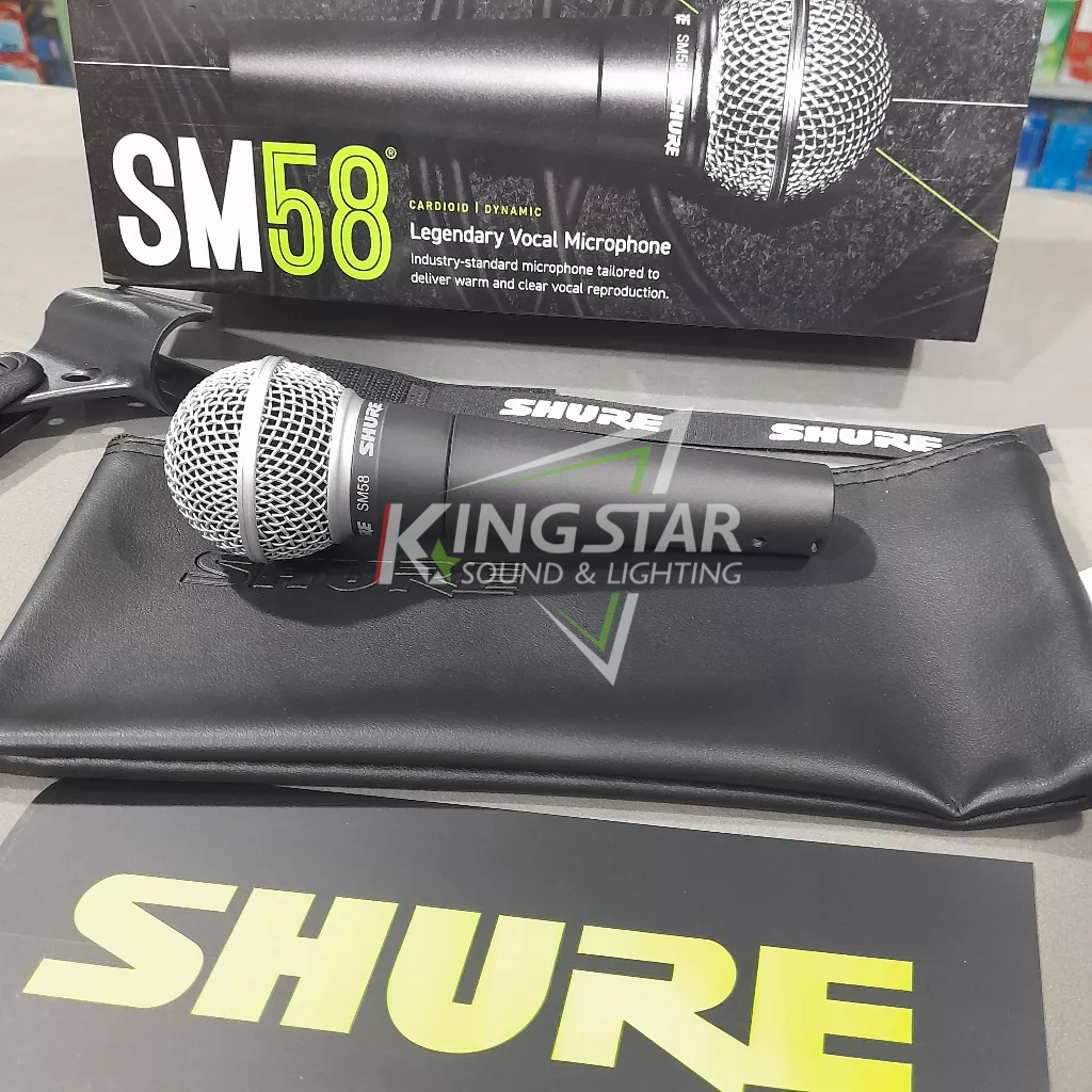 Mic Shure SM58 SM 58 LC 100% Original Ori Microphone Kabel Audio Vocal