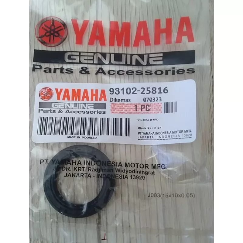 Karet Seal Sil Kruk As Kiri 93102-25816 Mio J, Soul Gt, M3