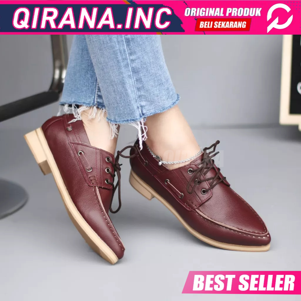 Sepatu Pantofel Casual Formal Kerja Kantor Kulit Asli Wanita Modis - Laurents