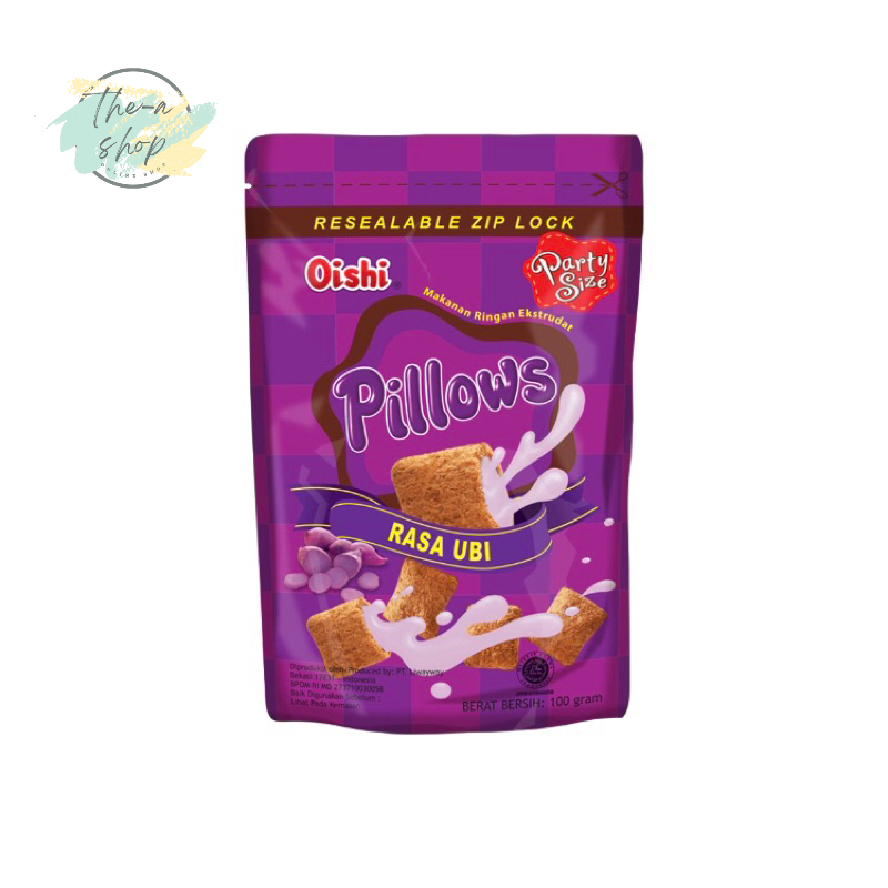 

Oishi pillows sponge 100g ubi cokelat