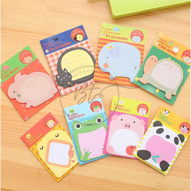 

[B255] Sticky Notes Motif HewanTempelan Kertas Catatan Memo Note Karakter Animal Mini Book Karakter Binatang Lucu