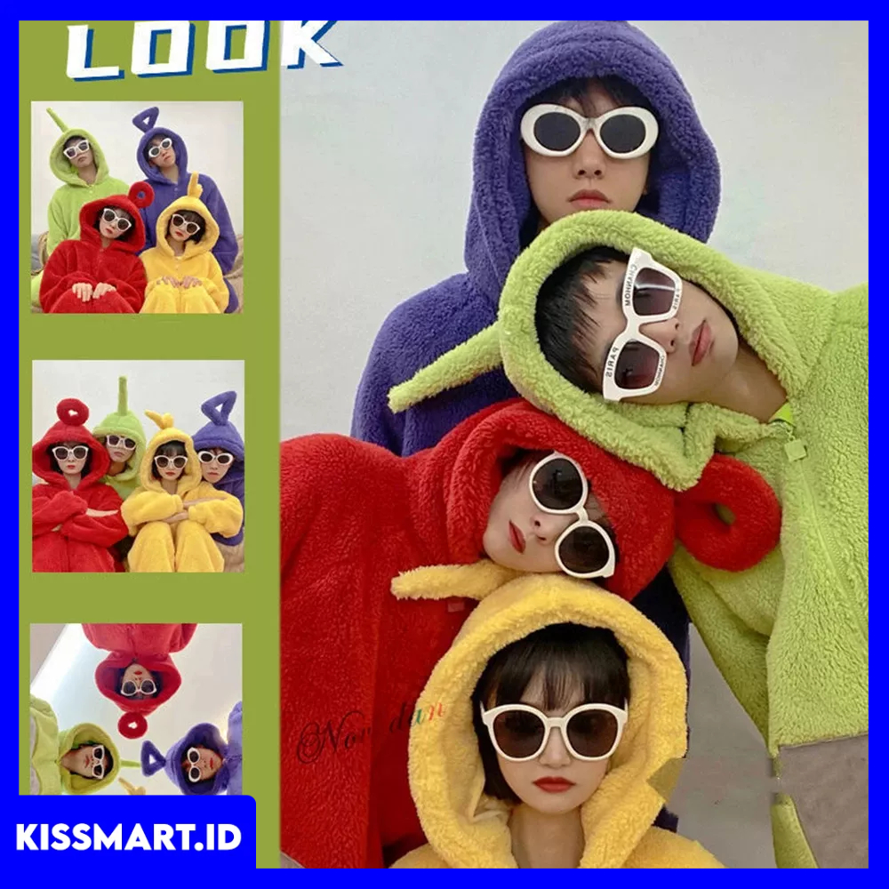 Kostum Cosplay Teletubbies Onesie Dewasa Pasti Promo
