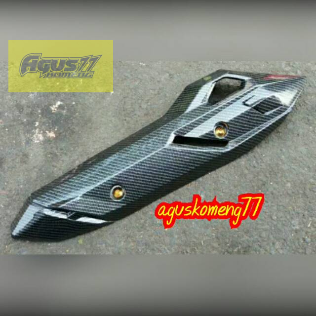 tutup tameng knalpot carbon variasi motor Vario 125/150 LED 2013-2017
