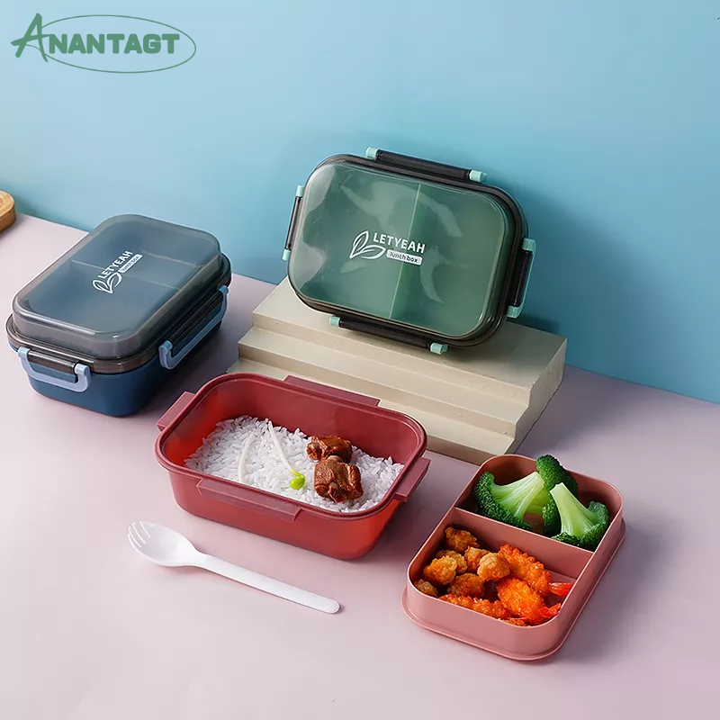 Letyeah &amp; Anantagt Kotak Makan anti tumpah / Lunch Box 2 susun plastik kecil / tempat makan anak murah