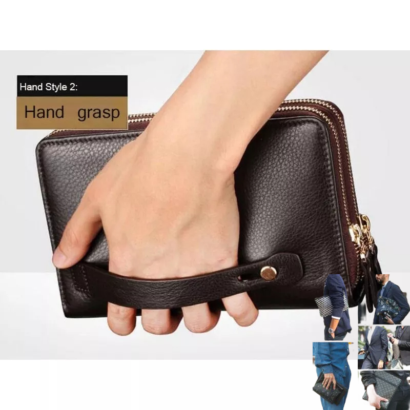 Dompet Tangan clutch Kulit Import Pria Tas Tangan HTJ11