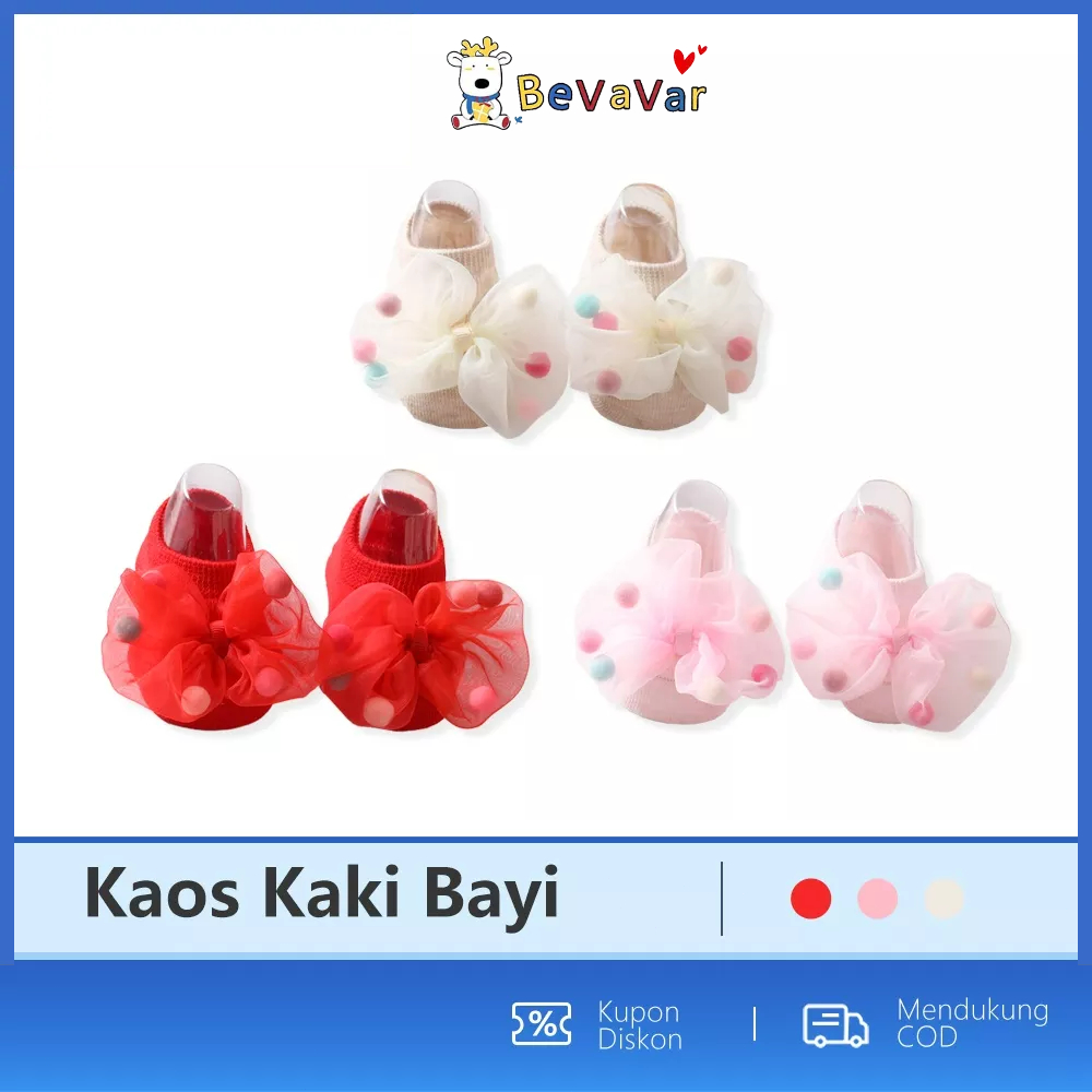 BEVAVAR Kaos Kaki Bayi Anak / Kaus Kaki Bayi Pita(0-3Th)